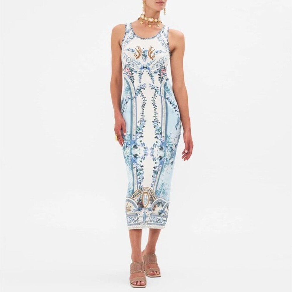 Camilla Season of the Siren Jersey Scoop Neck Tank Dress Size Small